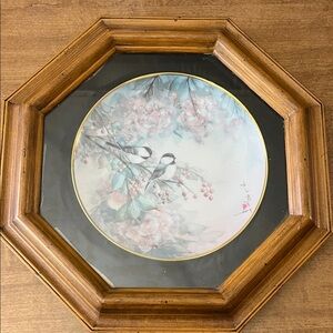 Song of the cherry blossom plate with frame